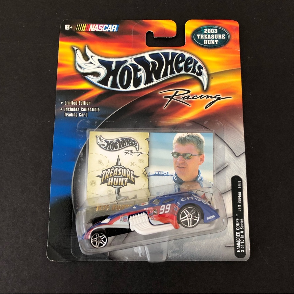 Hot Wheels Jeff Burton Hammered Coupe 2003 Nascar Treasure Hunt #B0483 NRFP 1:64